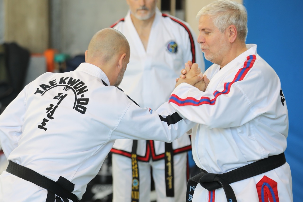 Students training at Woodbridge Taekwondo